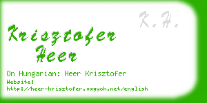 krisztofer heer business card